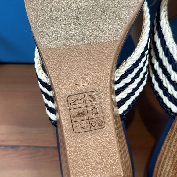 Jack Rogers Rope Dolphin Mini Wedge Slide Sandals Size 7.5 - Picture 10 of 11